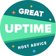 Hostomy Great Uptime Award by HostAdvice